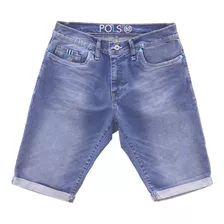  Bermudas Jeans Short Para Hombre Pols Polc-db501m