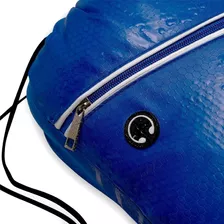 Mochila Saco Impermeável Com Entrada Para Fone De Ouvido Cor Azul