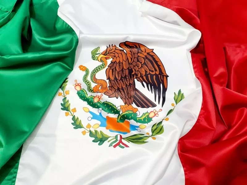 Bandera México 1 Tela, 90x158 Cm Calidad Premium