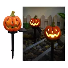 Estaca Solar Led Calabaza Halloween Ip65 Luz Cálida