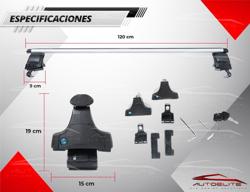 Barras Portaequipaje Renault Sandero 2010 -2015 Aluminio #13 Foto 9