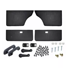 Kit Tapas Puerta Vw Caribe 2 Ptas Negras Con Coderas Grapas