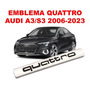 Emblema Quattro Audi A3, A4, A5, A6 Y Q5 Rojo/negro 