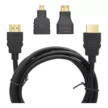 Cable 1.5m Hdmi Kit 3 En 1 Hdmi-hdmi/mini-hdmi/micro-hdmi