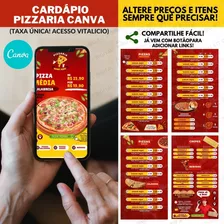 Cartão Digital Interativo Pizzaria Cardápio Integrado+ Logo