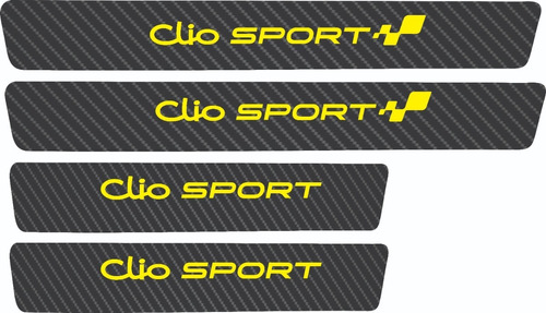 Sticker Vinil Estribos Automvil Carbono 5d Clio Sport Foto 3