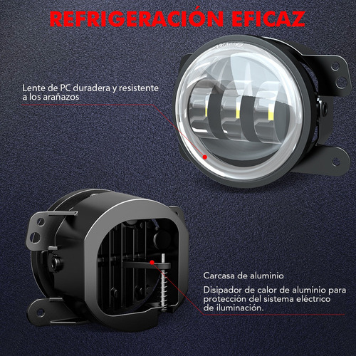 4 Pulgadas Ronda Led Bombilla Antiniebla Para Jeep Dodge Foto 7