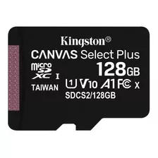 Memoria Micro Sd Kingston 128gb Canvas Select Clase 10 A1