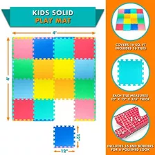 Prosource Puzzle Tapete De Juego De Espuma Sólida Para Niños