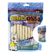 Palito Mastigável Médio P Cão Leite Deliciosso Baby 200g 20u