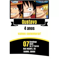 Convite Digital Personalizado One Piece