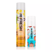 Kit Shampoo Seco Refresh Sin Enjuague 342ml + 75ml Vainilla