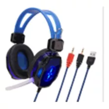 Headset Gamer Para Pc 2 Plug + Usb Sy833-2p