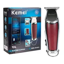 Maquina De Acabamento Cabelo Barba Profissional S/ Fio Kemei Cor Prateado Voltagem 110v/220v