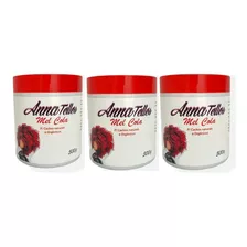 Kit 3 Mel Cola Anna Telles 500g Tratamento Cabelo Cachos