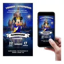 Convite Digital Mickey Mouse Realeza Whatsapp