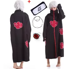 Disfraz De Cosplay Akatsuki Sasuke Capa, Accesorios