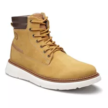 Bota Coturno Casual Masculina Nobuck Com Zíper Lateral