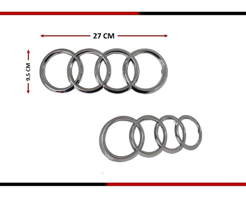 Emblema Para Parrilla Audi Compatible Con Varios Modelos Foto 2