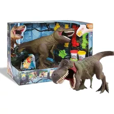 Dinossauro T-rex Come E Faz Caquinha C/massinha - Divertoys