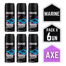 Desodorante Axe Fragancia Marine Sin Irritación Pack X6