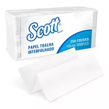 Papel Toalha Interfolhado Scott Folha Simples 250 Folhas