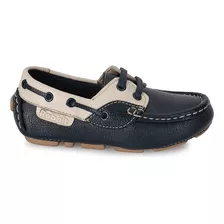 Zapato Top Sider Casual Niño Cuero Rabbit Azul/hue 67 I