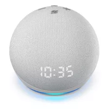 Echo Dot 4ª Geração Com Alexa Relógio Amazon Bivolt Cor Branca 110v/220v