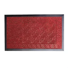 Tapete Porta Lima 0,60 X 0,90 Des 001 Comprimento 90 Cm Cor Vermelho Largura 60 Cm