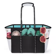 Bolso De Playa Para Mujer Bolsa Tote Mada Negra Neoprene 30l