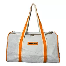 Bolsa De Praia Rebeca Branco/laranja Para Viagem Movimento