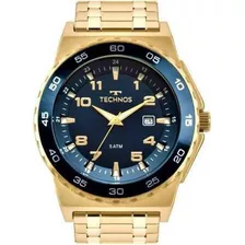 Relógio Masculino Technos Dourado A Prova D'água 2115mqls/4a