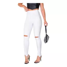 Calça Bandagem Skinny Legging Acinturada