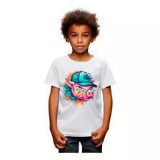 Camiseta Infantil Menino Bc1 Porco Bone Sinistro