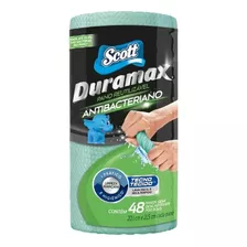 Pano Para Limpeza Duramax Pano Scott Duramax Antibacteriano Verde Rolo C/48 Unidades Preto