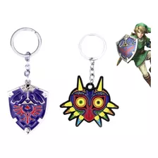 Pack Llaveros Legend Of Zelda Escudo Hylian + Mascara Majora