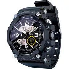 Smartwatch Shock Masculino Lokmat Militar Two Preto