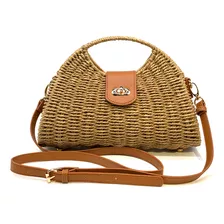 Bolsa Praia Feminina Palha Forrada - Artesanal Luxo