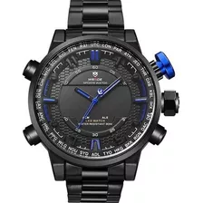 Relógio Masculino Weide Anadigi Wh-6402 Azul