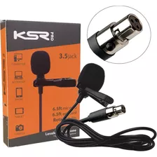 Microfone Lapela Para Transmissor Akg Marca Ksr Lt2c Xlr 