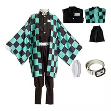 Demon Slayer Cosplay Tanjiro Adulto Conjunto Completo