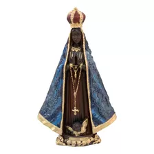 Imagem Nossa Senhora Aparecida 20cm - Modelo Italiano Gesso