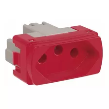 Módulo Tomada Miluz 1 Mod 20a Schneider Electric Cor Vermelho