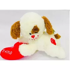 Peluche Perro Con Corazón Y Sonido Te Amo San Valentin Novia