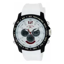 Reloj Hombre U.s. Polo Assn. Us9556 Cuarzo Pulso Blanco En