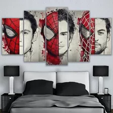 5 Cuadros Canvas Spiderman Tobey Andrew Tom Diseño Unico Art