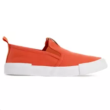 Sapato Casual Colcci Tênis Confortável Slip On Laranja Novo