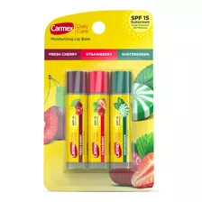 Carmex Lip Balm Medicated Bastão Kit Com 3 Original Fps 15 