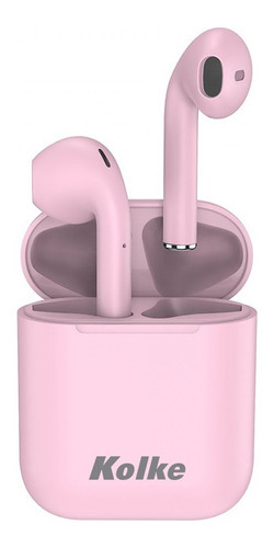 Auricular Kolke Bluetooth Tws Con Estuche Cargador Kab-479 Color Rosa
