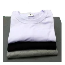 Kit 3 Blusas Camisetas Básicas Masculinas Algodão Lisas Pro